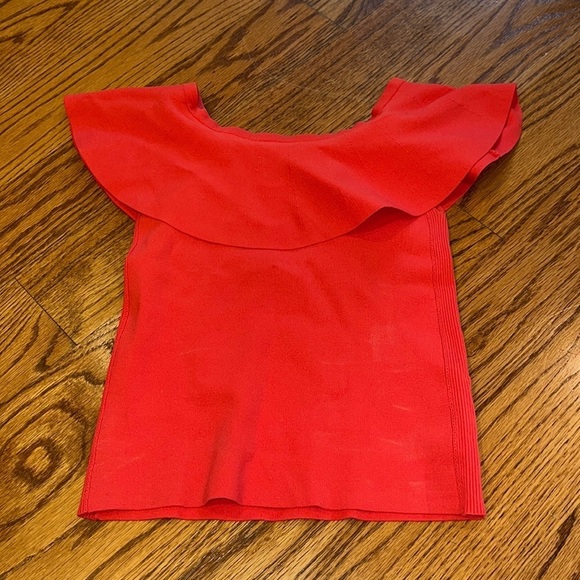 Parker Woman’s Red Ruffle Top Size XS - Picture 1 of 4